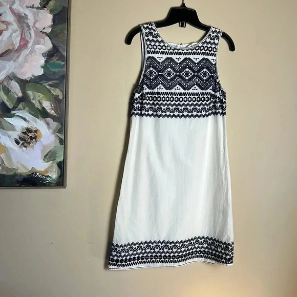 MAX STUDIO dress,women med , 100 cotton,lined,embroidered,Eyelets,prairie, - Picture 3 of 16